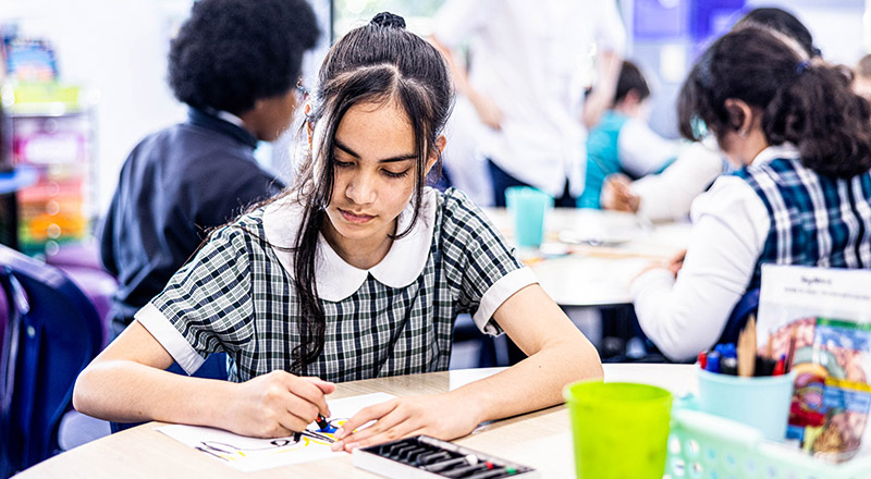 Students learning in class at Holy Family Catholic Primary Emerton