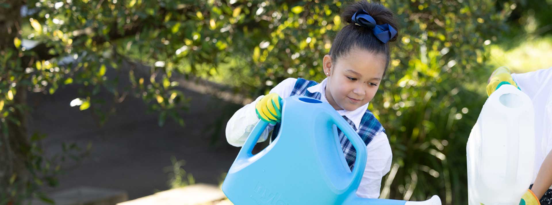 Holy Family Primary Emerton students gardening