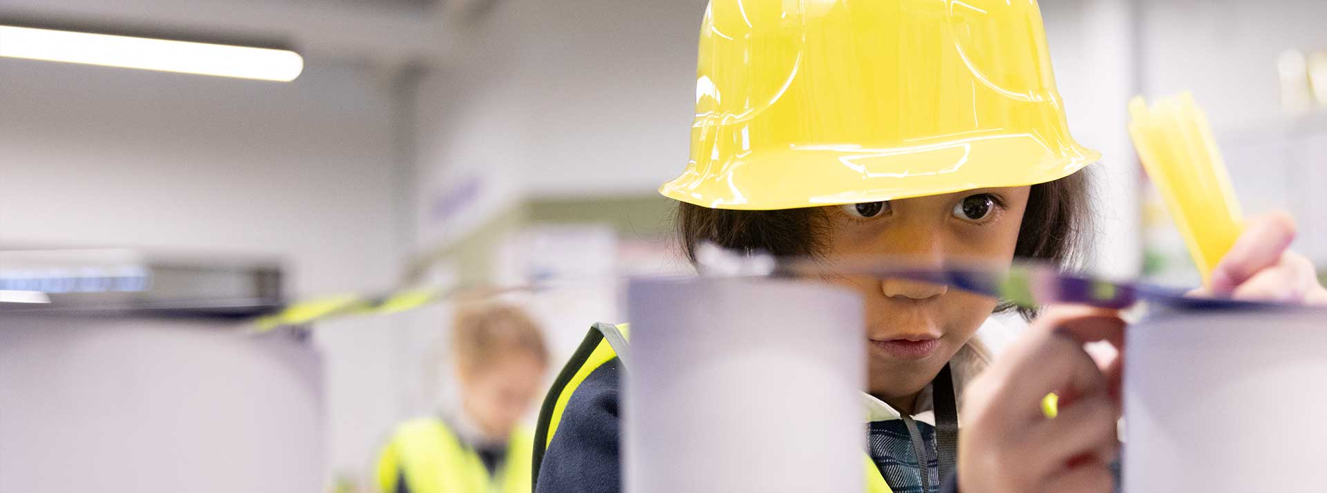 Holy Family Primary Emerton students playing construction