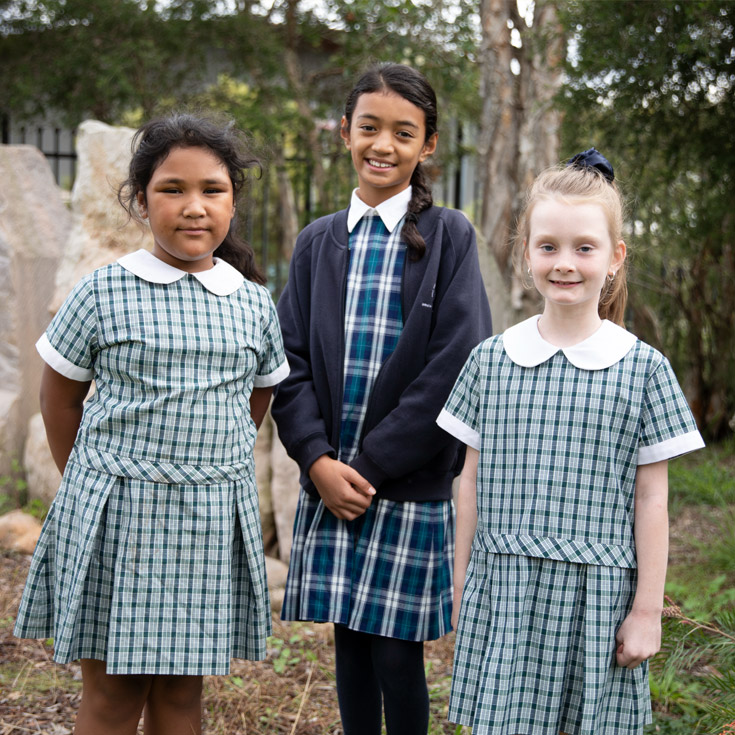 Three Holy Family Primary Emerton students